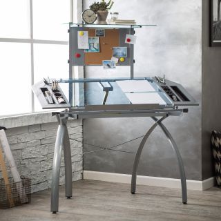 Studio Designs Glass Top Futura Tower Drafting Station   Drafting & Drawing Tables