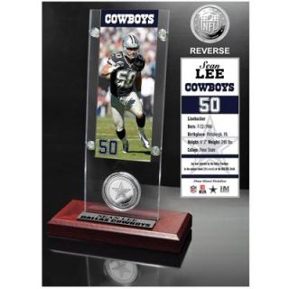 Sean Lee Dallas Cowboys Acrylic Desktop Ticket Display Case with Silver Coin