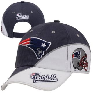 47 Brand New England Patriots Full Block Adjustable Hat   Navy Blue/White