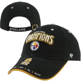 47 Brand Pittsburgh Steelers NFL Timeline Commemorative Champ Adjustable Hat   Black