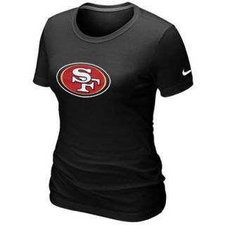 Nike San Francisco 49ers Womens Classic Logo T Shirt   Black