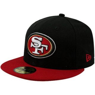 New Era San Francisco 49ers Two Tone 59FIFTY Fitted Hat   Black/Scarlet