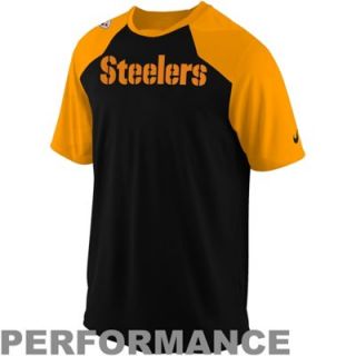 Nike Pittsburgh Steelers Fly Slant Performance T Shirt   Black/Gold