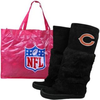 Chicago Bears Ladies Black Devotee Knee High Boots