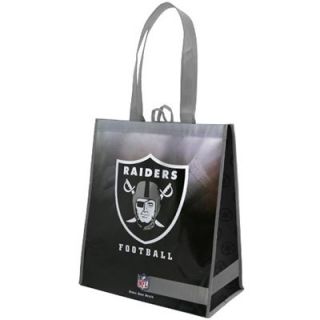 Oakland Raiders Silver Black Fade Reusable Tote Bag