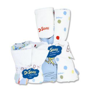 Trend Lab Hooded Towel and Wash Cloth Bouquet Set   Dr. Seuss One Fish Two Fish   Baby Hooded Towels