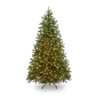 7 ft. Feel Real Wisconsin Spruce Hinged Pre Lit Christmas Tree   Christmas Trees