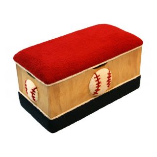 Harmony Kids Baseball Wooden Toy Box   Toy Storage
