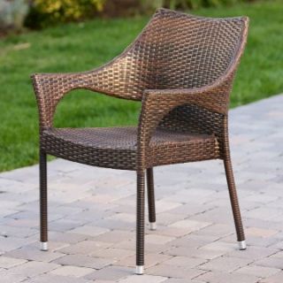 Cliff All Weather Wicker Dining Chairs   Set of 2   Outdoor Dining Chairs