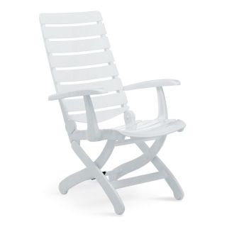 KETTLER Tiffany 16 Position High Back Chair  White   Outdoor Dining Chairs