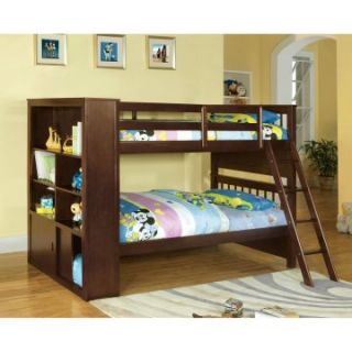 Furniture of America Walker Bookcase Twin over Twin Bunk Bed   Bunk Beds