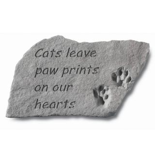 Cats Leave Paw Prints Pet Memorial Stone   Garden & Memorial Stones