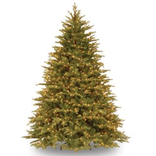 7.5 ft. Feel Real Nordic Spruce Hinged Pre Lit Christmas Tree   Clear Lights   Christmas Trees