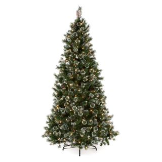 Glittery Pine Slim Pre lit Christmas Tree   Christmas
