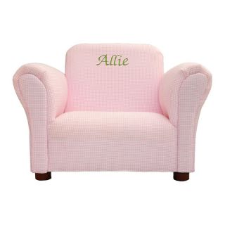 Fantasy Furniture Personalized Kids Mini Chair Pink Gingham   Specialty Chairs