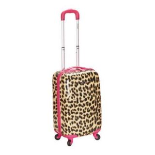 Women's Rockland 20in Polycarbonate Carry On F191in Pink Leopard Rockland Tote Bags