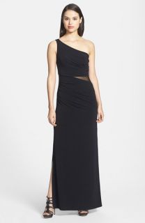 Hailey by Adrianna Papell Mesh Inset Jersey Gown