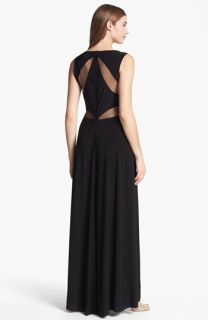 Adrianna Papell Embellished Mesh Gown (Plus Size)