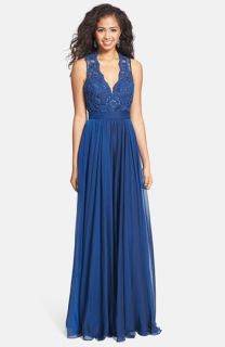 Alex Evenings Embellished Lace & Chiffon Gown (Plus Size)
