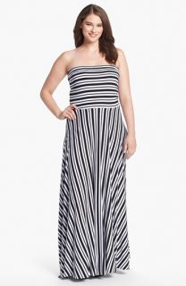 FELICITY & COCO Strapless Jersey Maxi Dress (Plus Size) ( Exclusive)