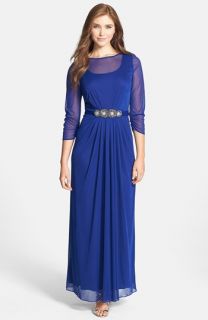 Alex Evenings Embellished Mesh Gown