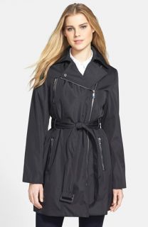 Calvin Klein Asymmetric Zip Trench Raincoat