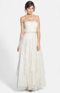 Hailey by Adrianna Papell Sparkle Mesh Ball Gown