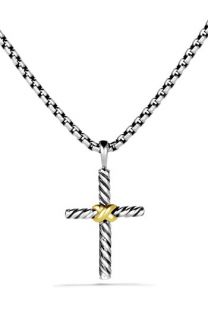 David Yurman X Cross with Gold on Chain