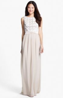 Lela Rose Bridesmaid Lace & Chiffon Dress (Online Only)