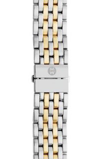 MICHELE CSX 36 18mm Two Tone Bracelet Watch Band (Regular Retail Price $500)