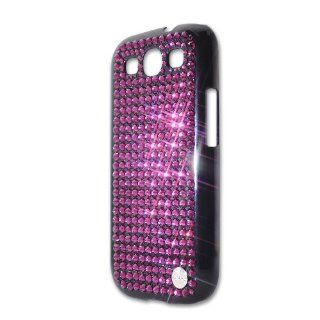 Sparkle Swarovski Crystal Samsung Galaxy S3 i9300 Cases   Purple Cell Phones & Accessories