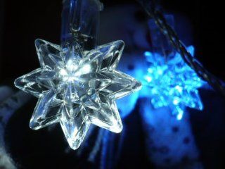 ORANGE TREE TRADE Blue & White Star LED String Lights; LED Christmas Lights; Party Lights Patio, Lawn & Garden
