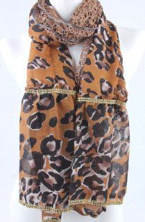 Julycoffe Fashional Trendy Lady a long193X60(CM) Holes and leopard print Stole wrap& Scarf For Seasons SJ0905  Fashion Headbands  Beauty