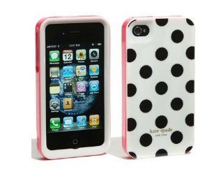 Accforcity Kate Spade White Large with Black Dots Case for Iphone 4 Cell Phones & Accessories
