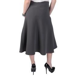 Journee Collection Women's A line High Waist Banded Skirt Journee Collection Mid length Skirts