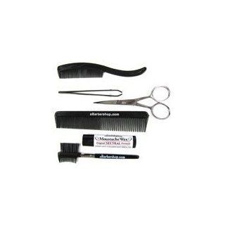 eBARBERSHOP 6 Pc. Moustache Grooming Kit With Choice Of Wax In Tube (M6TB) Health & Personal Care