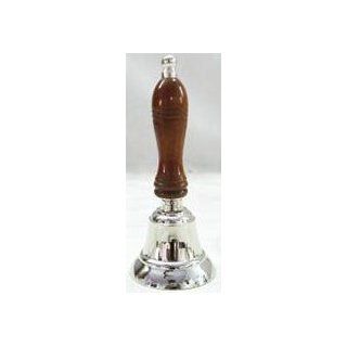 Nickel Plated Brass Bell with Wooden Handle 10376N 