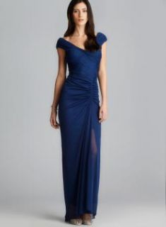 Adrianna Papell Twist Front Ruched Gown Adrianna Papell Dresses
