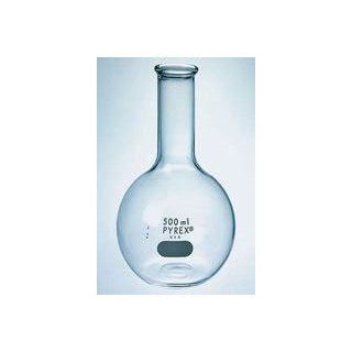 Pyrex Flat Bottom Flasks with Long Necks   12000 mL  Florence Flasks