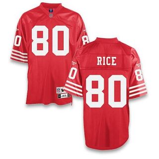 Reebok San Francisco 49ers Jerry Rice Retired Jersey  Red