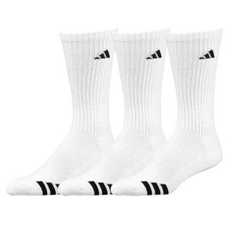 adidas 3 Stripe 3 Pack Crew Socks   Mens   Training   Accessories   White/Black