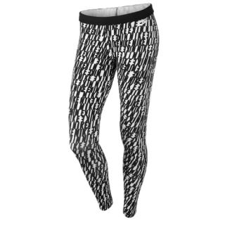 Nike Leg A See Printed Legging   Womens   Casual   Clothing   Black/White