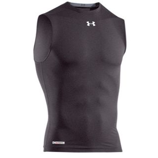 Under Armour Heatgear Sonic Compression SLVLS T Shirt   Mens   Training   Clothing   Carbon Heather/White