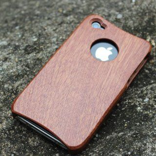 eimolife Unique Handmade Natural Wood Wooden Hard Case Cover for iPhone 4 4s (sapele) Cell Phones & Accessories
