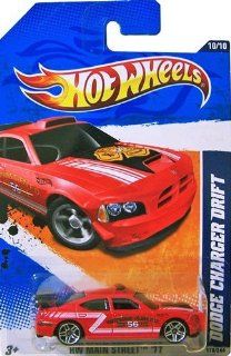 2011 Hot Wheels [Red Watkins Glen Fire Department] DODGE CHARGER DRIFT CAR #170/244, HW Main Street #10/10, 164 scale Toys & Games