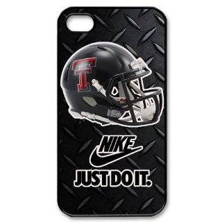 luckeverything store Custom NCAA Texas Tech Red Raiders logo with nike logo black plastic Case for iphone 4 4s cover Computers & Accessories