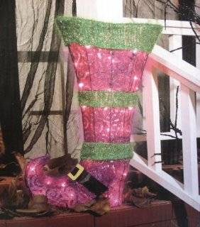 Halloween lighted Filigree Witch Boot   indoor/outdoor decoration Patio, Lawn & Garden