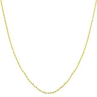 14 Karat Yellow Gold 0.8 mm Diamond cut Bead Ball Chain (24 Inch) Jewelry