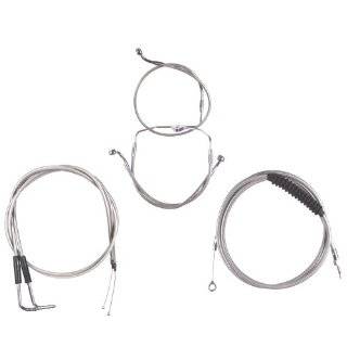 Hill Country Customs Basic Stainless Cable Brake Line Kit for Stock Height Handlebars 2007 Harley Davidson Touring Models no Cruise HC CKB11200 SS Automotive
