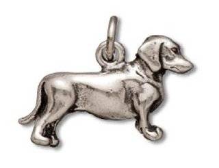 SCJ Sterling Silver Charm Pendant Dachshund Dog 3d Tarnish Resistant Finish Jewelry